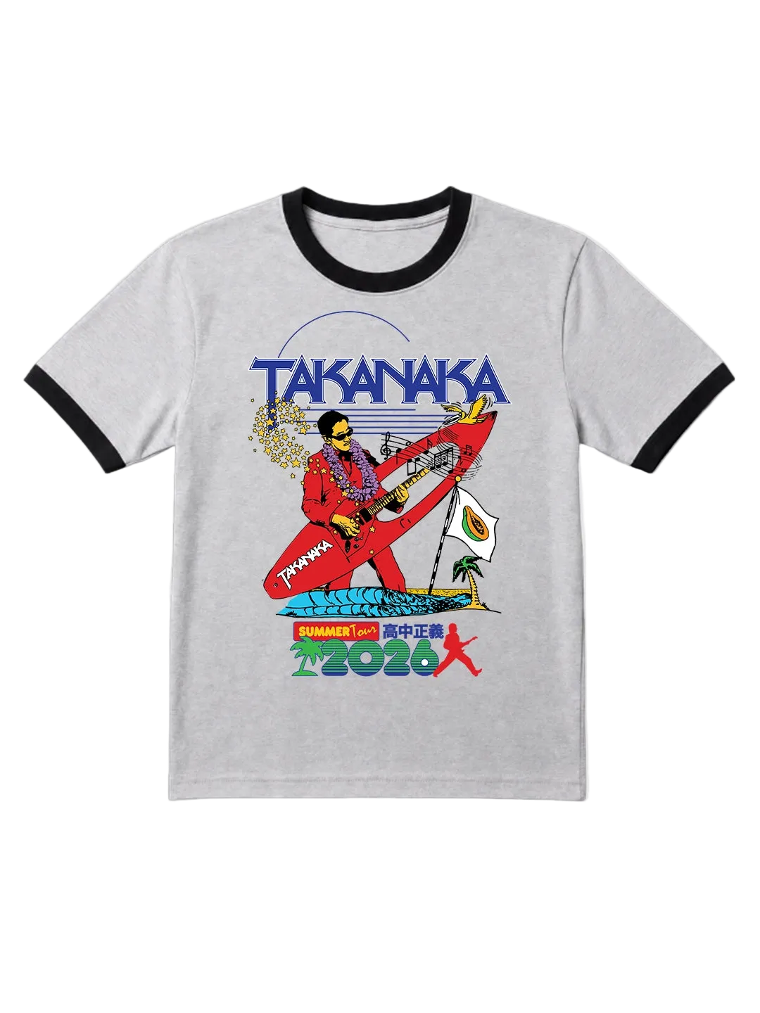 Pass The Peas Ringer T-shirt Heather/Black – Masayoshi Takanaka